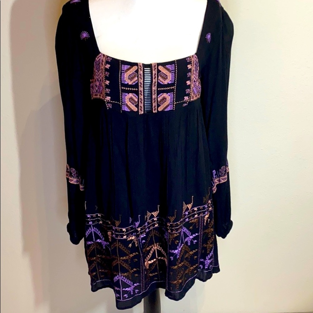 Free People Rhiannon Embroidered mini dress